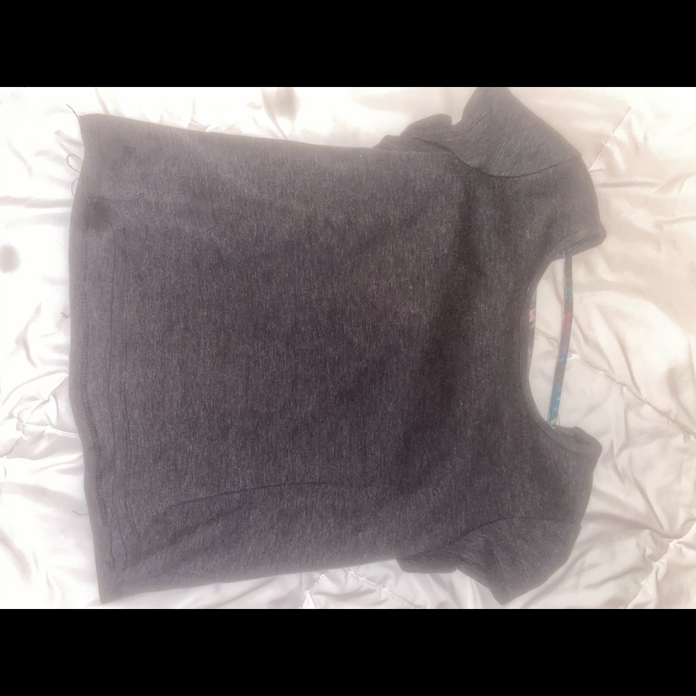 dark grey t-shirt